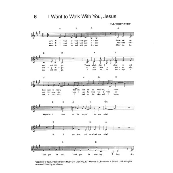 I Want to Walk With You Jesus - Sheet Music